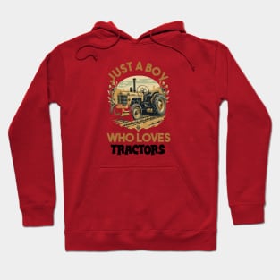 just a boy who loves tractors Hoodie